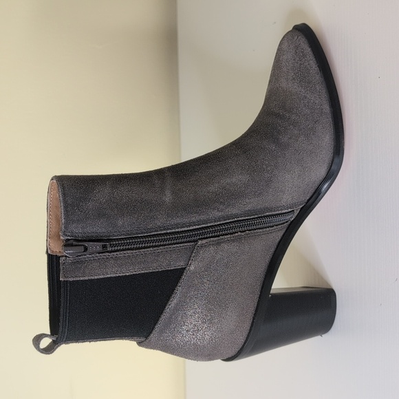 Corso Como Size 6.5 Hurray Dusted Metallic Gunmetal Heeled Boots, NEW - Picture 11 of 15